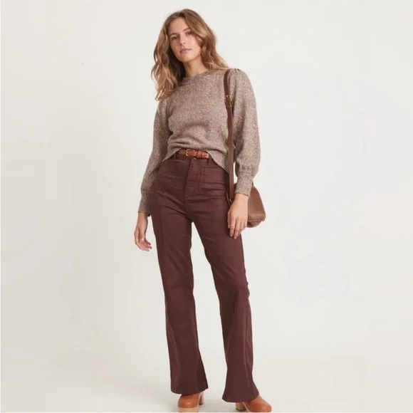 NWOT Marine Layer Women’s Alma Blouson Puff Sleeve Sweater Autumn Multi Small - Picture 13 of 14